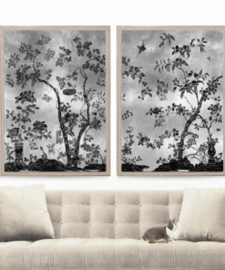 Natural Curiosities Rococo Black And Silver 1 Framed Artwork New Arrivals