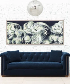 Natural Curiosities New Arrivals Silver Leaf Wave Framed Artwork