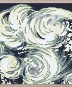 Natural Curiosities New Arrivals Silver Leaf Wave Framed Artwork