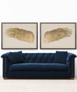Natural Curiosities Wings Of Love Gold Right Framed Artwork