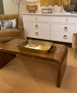 Worlds Away New Arrivals Newbury Coffee Table Dark Burl Wood