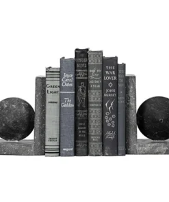 Noir New Arrivals Black Marble Bookends
