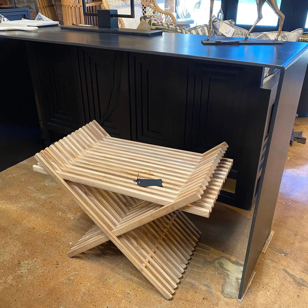 Noir New Arrivals Dede Teak Stool 4 Noir New Arrivals Dede Teak Stool