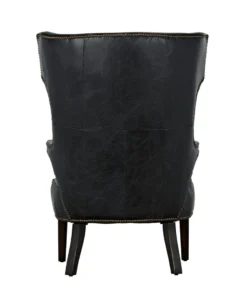 Noir Heracles Chair Black Leather