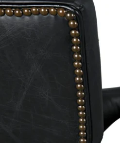 Noir Heracles Chair Black Leather