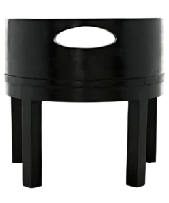 Noir Latour Chair Charcoal Black Leather