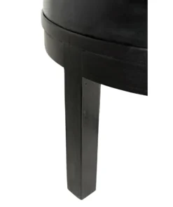 Noir Latour Chair Charcoal Black Leather