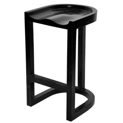 Noir Saddle Counter Stool Hand Rubbed Black 1 Noir Saddle Counter Stool Hand Rubbed Black