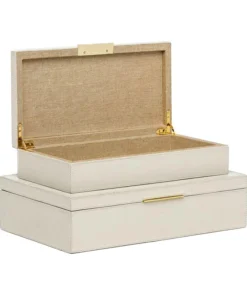 Made Goods Ralston Box Set Light Gray Full Grain Leather New Arrivals