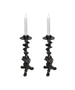 Oly Studio New Arrivals Klemm Candlesticks Antiqued Bronze Set Of Two