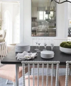 Oly Studio Ray Rectangle Dining Table Coal Rustic Top New Arrivals