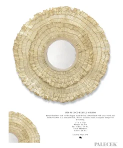 Palecek Coco Ruffle Mirror
