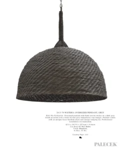 Palecek Wisteria Pendant Oversized Grey 13 Palecek Wisteria Pendant Oversized Grey