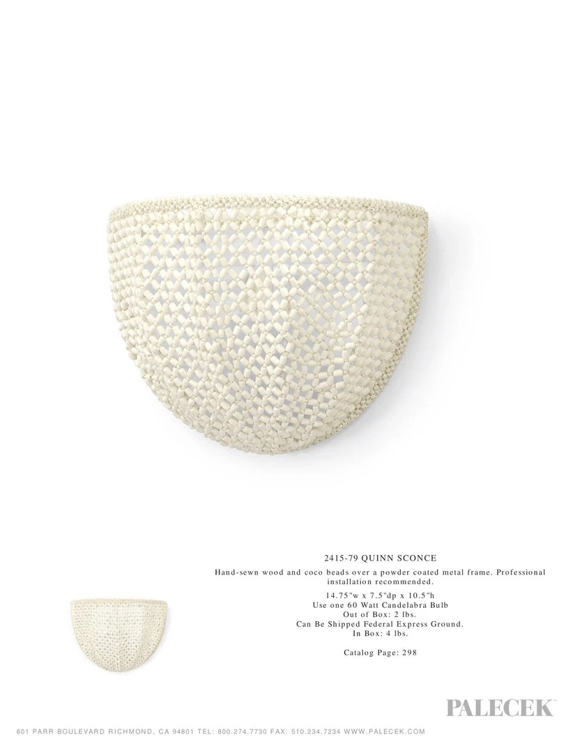 Palecek Quinn Sconce 5 Palecek Quinn Sconce