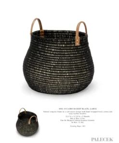 Palecek Cairo Basket Black Two Sizes New Arrivals 11 Palecek Cairo Basket Black Two Sizes New Arrivals