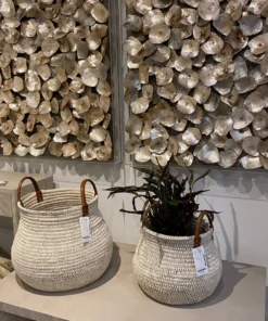 Palecek Cairo Basket White Two Sizes