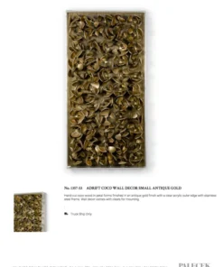 Palecek Adrift Coco Wall Decor Antique Brass Small 5 Palecek Adrift Coco Wall Decor Antique Brass Small