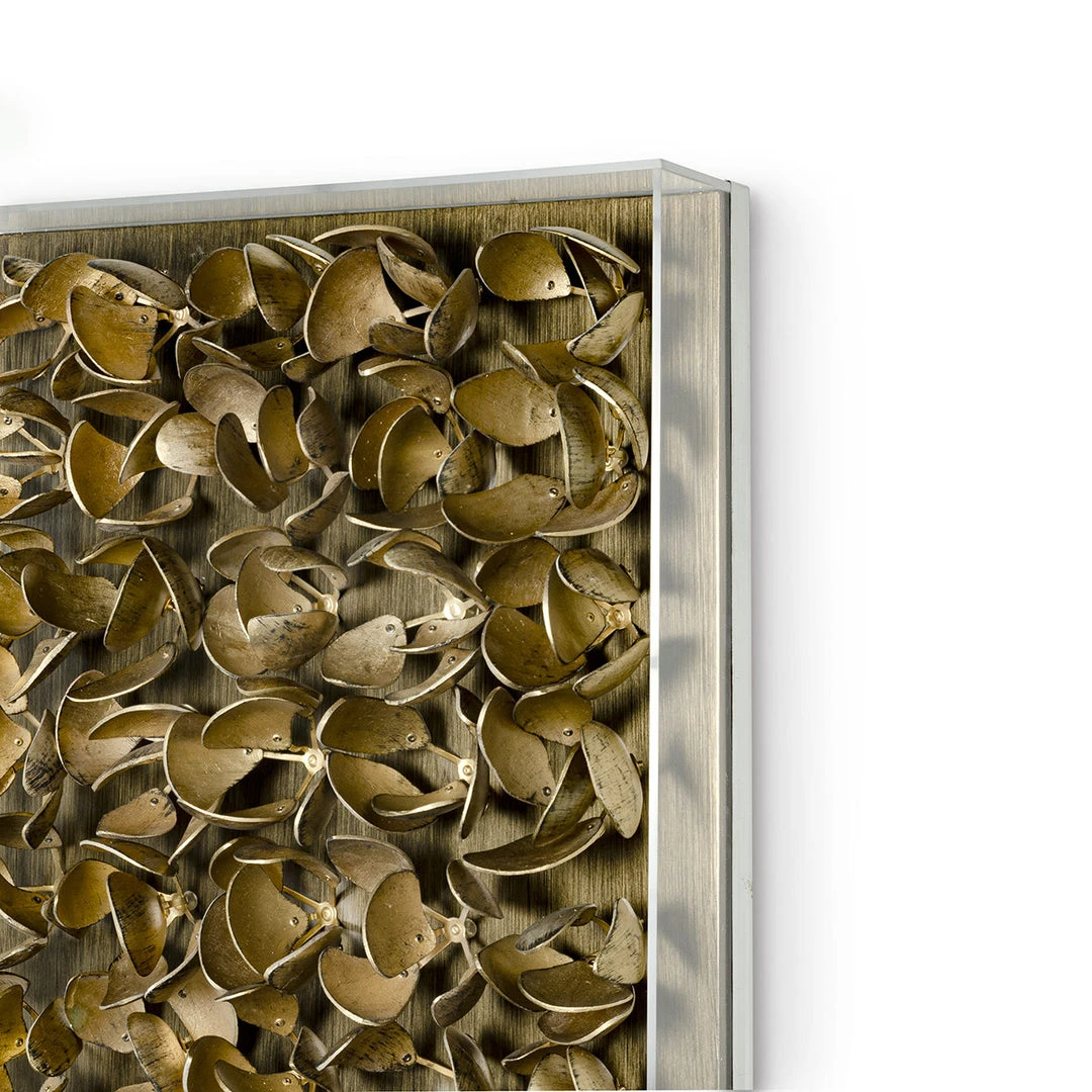 Palecek Adrift Coco Wall Decor Antique Brass Small 2 Palecek Adrift Coco Wall Decor Antique Brass Small