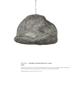 Palecek Andorra Pendant Large Grey New Arrivals 8 Palecek Andorra Pendant Large Grey New Arrivals