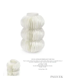 Palecek Antilles Porcelain Vase Tall