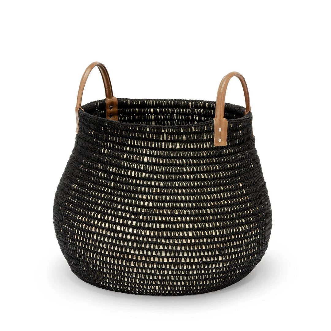 Palecek Cairo Basket Black Two Sizes New Arrivals 1 Palecek Cairo Basket Black Two Sizes New Arrivals