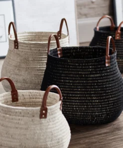 Palecek Cairo Basket Black Two Sizes New Arrivals 9 Palecek Cairo Basket Black Two Sizes New Arrivals