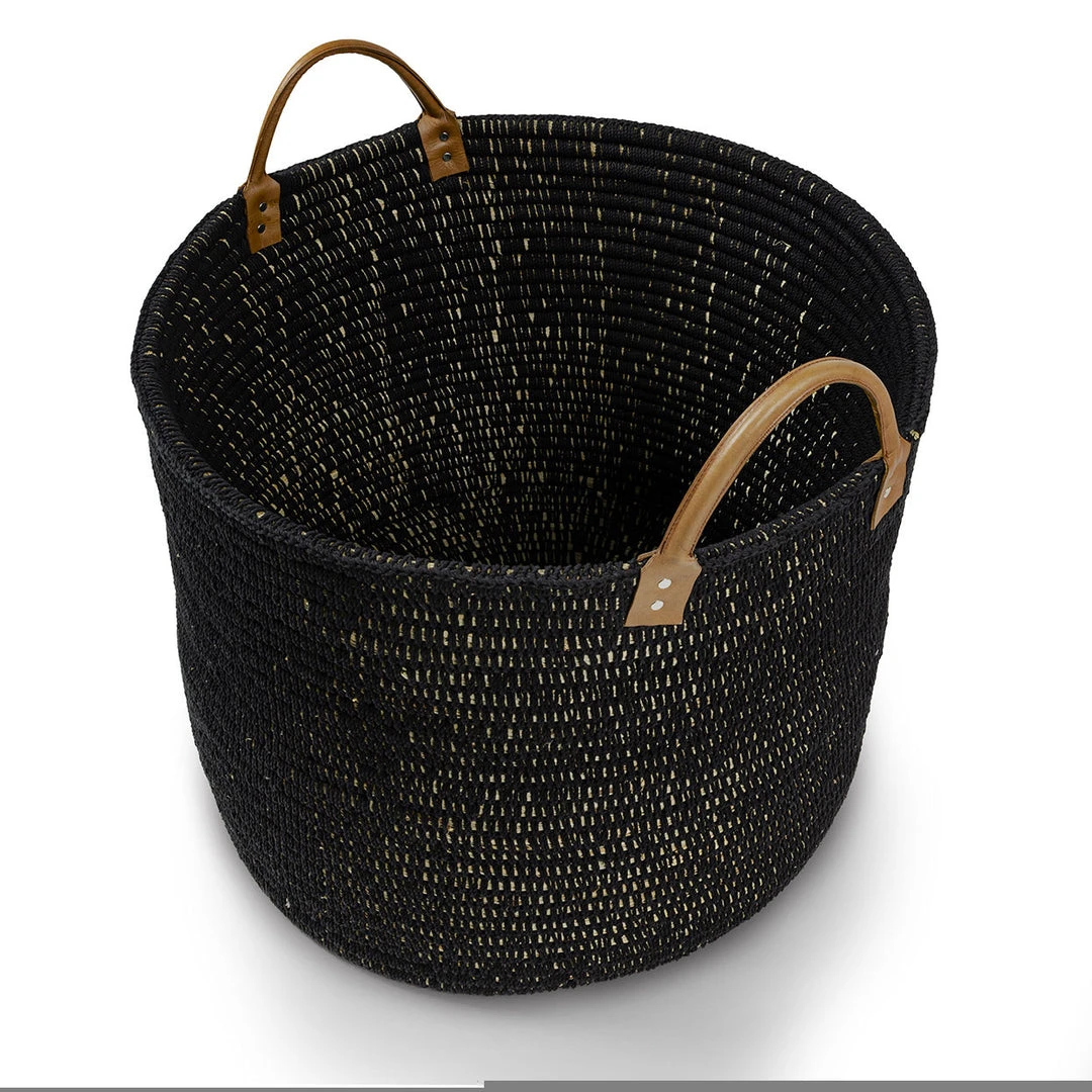 Palecek Cairo Planter Basket Black New Arrivals 3 Palecek Cairo Planter Basket Black New Arrivals