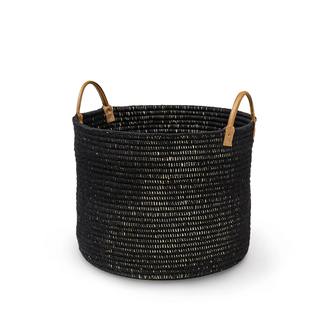 Palecek Cairo Planter Basket Black New Arrivals 1 Palecek Cairo Planter Basket Black New Arrivals