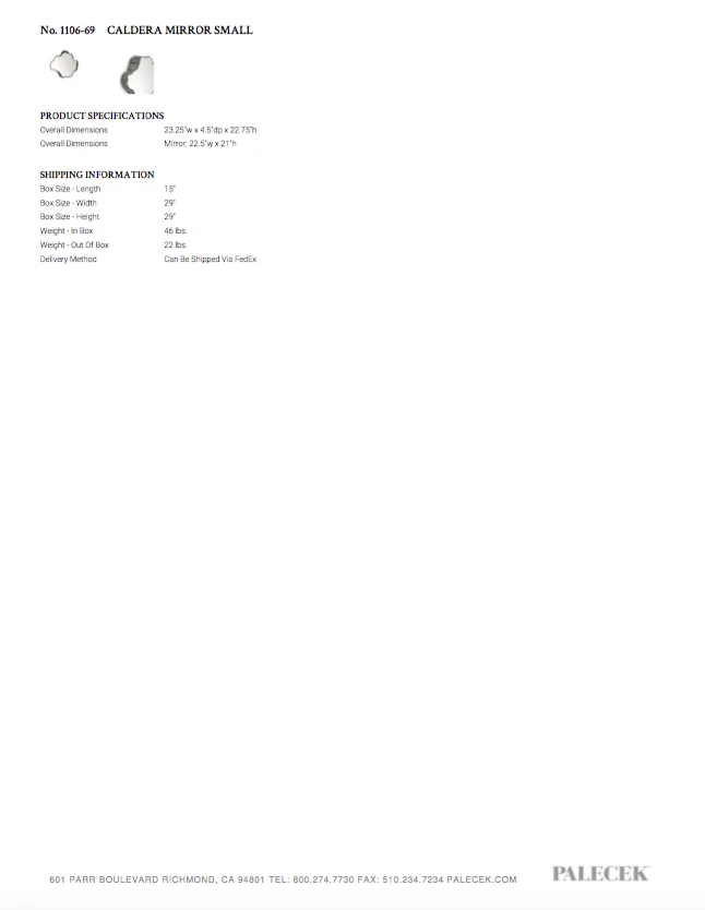 Palecek Caldera Mirror Small 5 Palecek Caldera Mirror Small