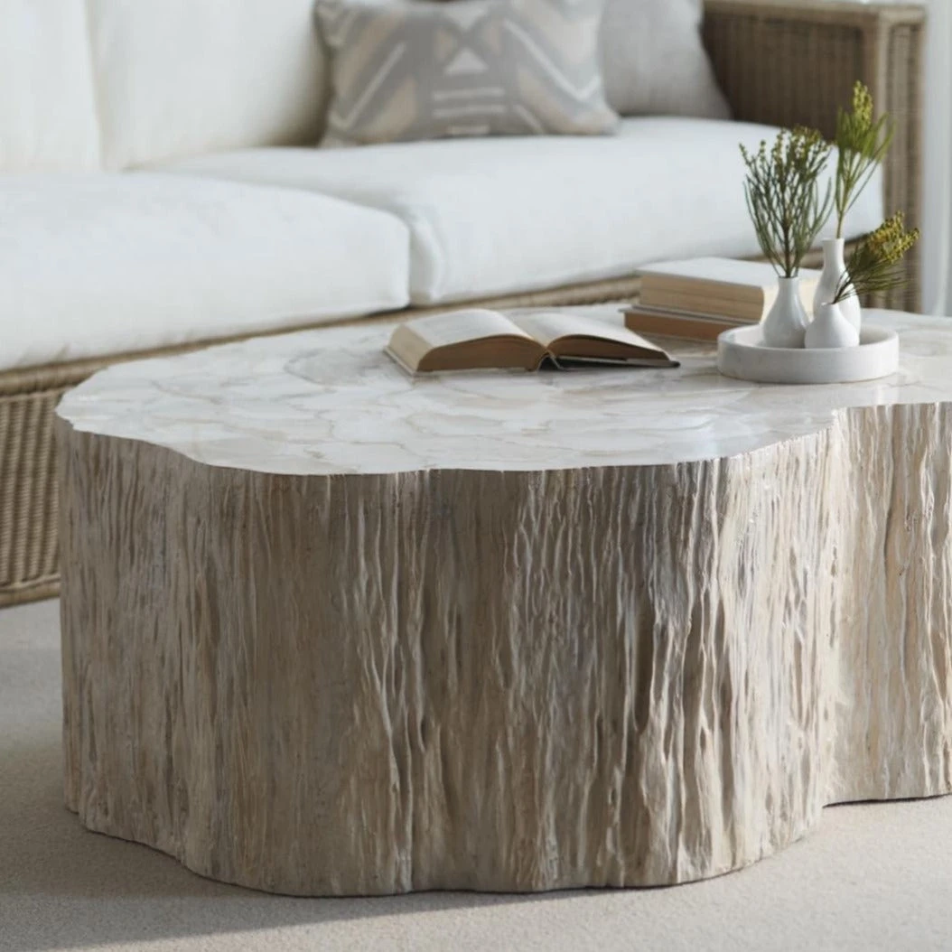 Palecek New Arrivals Camilla Fossilized Clam Coffee Table 3 Palecek New Arrivals Camilla Fossilized Clam Coffee Table
