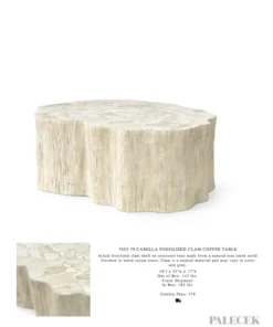 Palecek New Arrivals Camilla Fossilized Clam Coffee Table 11 Palecek New Arrivals Camilla Fossilized Clam Coffee Table