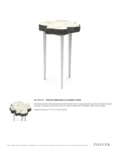 Palecek New Arrivals Chloe Fossil Clam Side Table 10 Palecek New Arrivals Chloe Fossil Clam Side Table