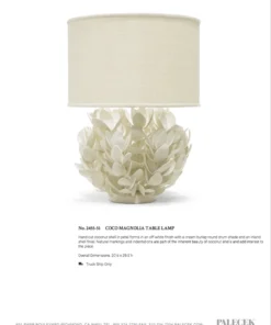 Palecek Coco Magnolia Table Lamp New Arrivals
