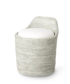 Palecek Enzo Swivel Stool Whitewash New Arrivals