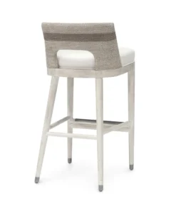 Palecek New Arrivals Fritz Rope Bar Stool Fog White