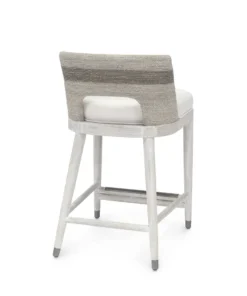 Palecek Fritz Rope Counter Stool Fog White