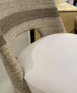 Palecek Fritz Rope Counter Stool Fog White 7 Palecek Fritz Rope Counter Stool Fog White