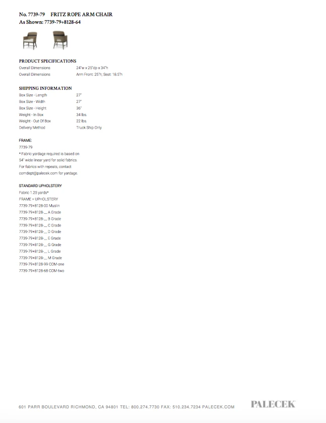 Palecek Fritz Rope Armchair 4 Palecek Fritz Rope Armchair