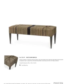 Palecek Fritz Rope Bench 8 Palecek Fritz Rope Bench