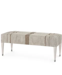 Palecek Fritz Rope Bench Fog White New Arrivals