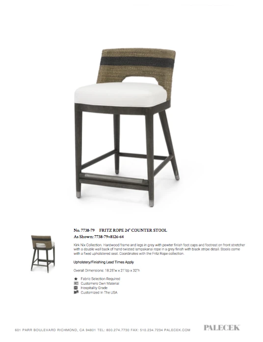 Palecek Fritz Rope Counter Stool 5 Palecek Fritz Rope Counter Stool