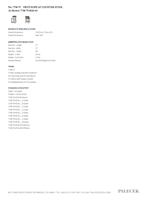 Palecek Fritz Rope Counter Stool 6 Palecek Fritz Rope Counter Stool