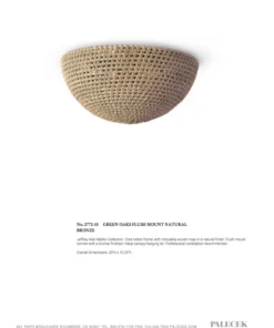 Palecek Green Oaks Flush Mount Natural Bronze