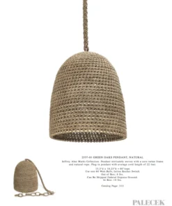 Palecek New Arrivals Green Oaks Pendant Natural