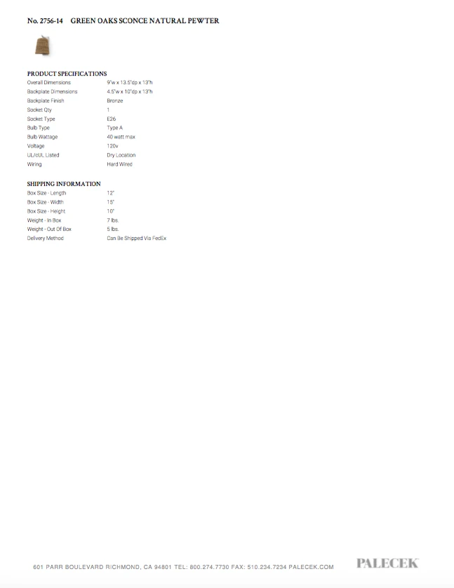 Palecek New Arrivals Green Oaks Sconce Natural And Pewter 3 Palecek New Arrivals Green Oaks Sconce Natural And Pewter