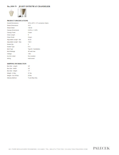 Palecek New Arrivals Juliet Entryway Chandelier 6 Palecek New Arrivals Juliet Entryway Chandelier