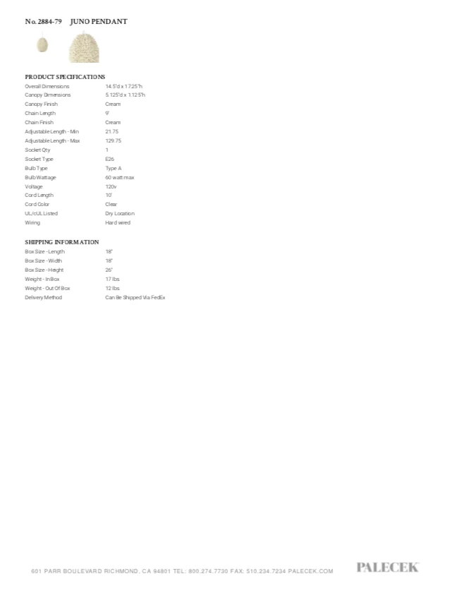 Palecek Juno Pendant 7 Palecek Juno Pendant