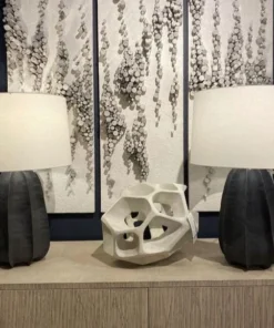 Palecek Keiko Table Lamp Charcoal