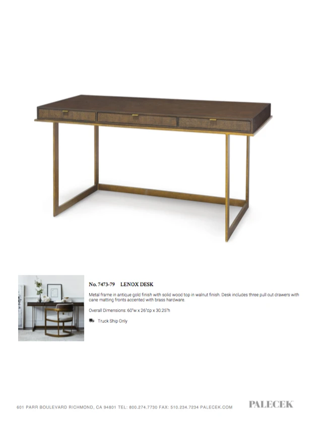 Palecek New Arrivals Lenox Desk 6 Palecek New Arrivals Lenox Desk