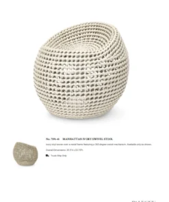 Palecek Manhattan Ivory Swivel Chair New Arrivals